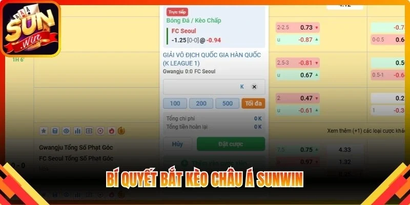Bí quyết bắt kèo châu Á Sunwin